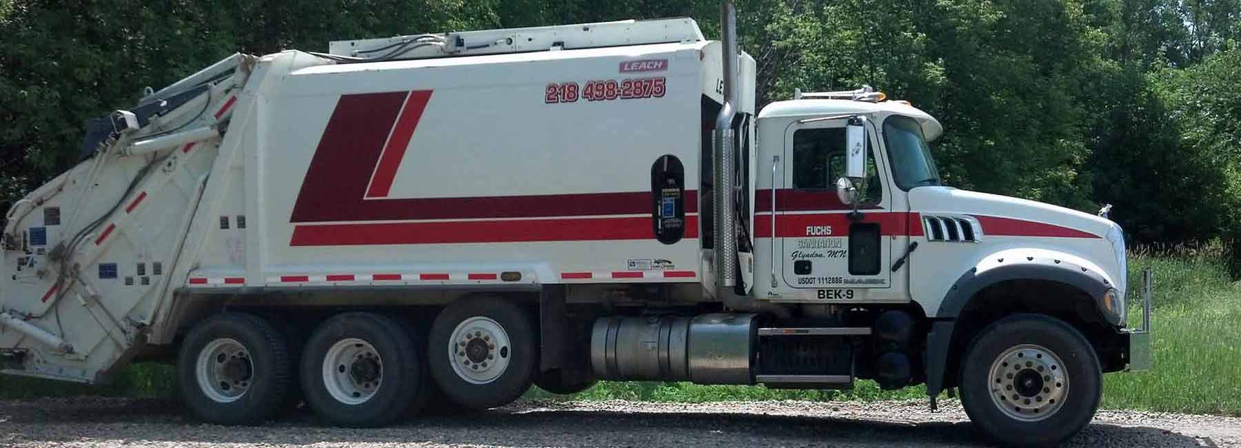 Drive truck and work with Fuchs Sanitation from Glyndon, Minnesota.